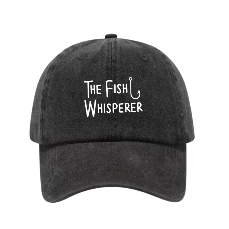 THE FISH WHISPERER Printed Was - Golf Cap Dad 评论和价格