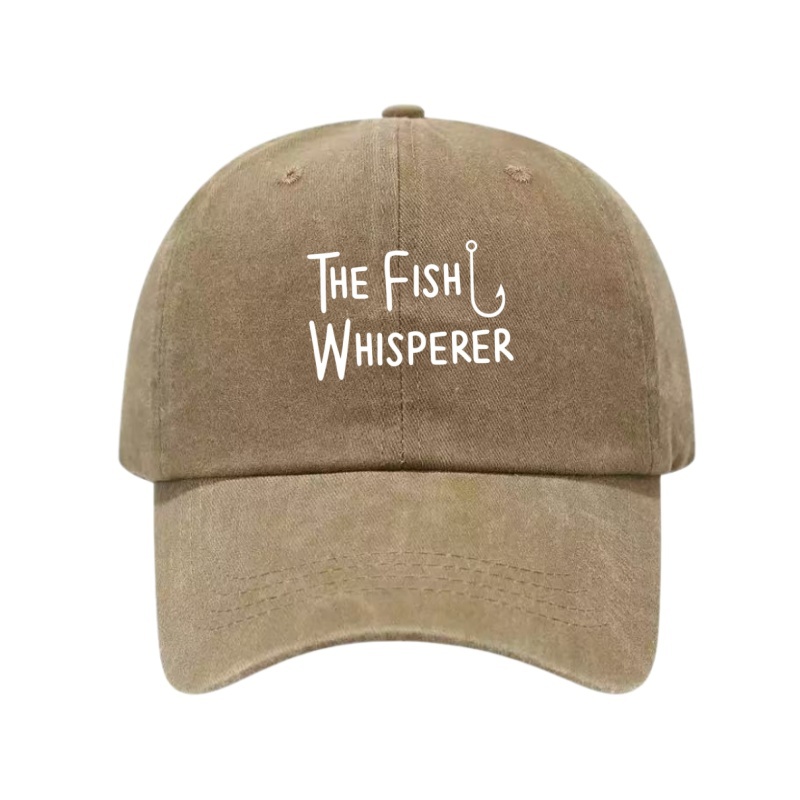 THE FISH WHISPERER Printed Was - Golf Cap Dad 评论和价格
