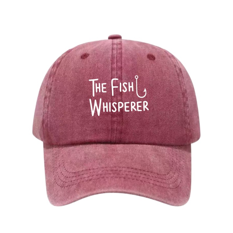 THE FISH WHISPERER Printed Was - Golf Cap Dad 评论和价格