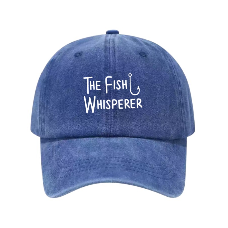 THE FISH WHISPERER Printed Was - Golf Cap Dad 评论和价格