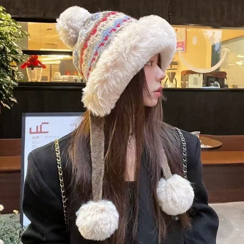 Women Fair Isle Trapper Bomber - Winter Trapper Hat 评论和价格