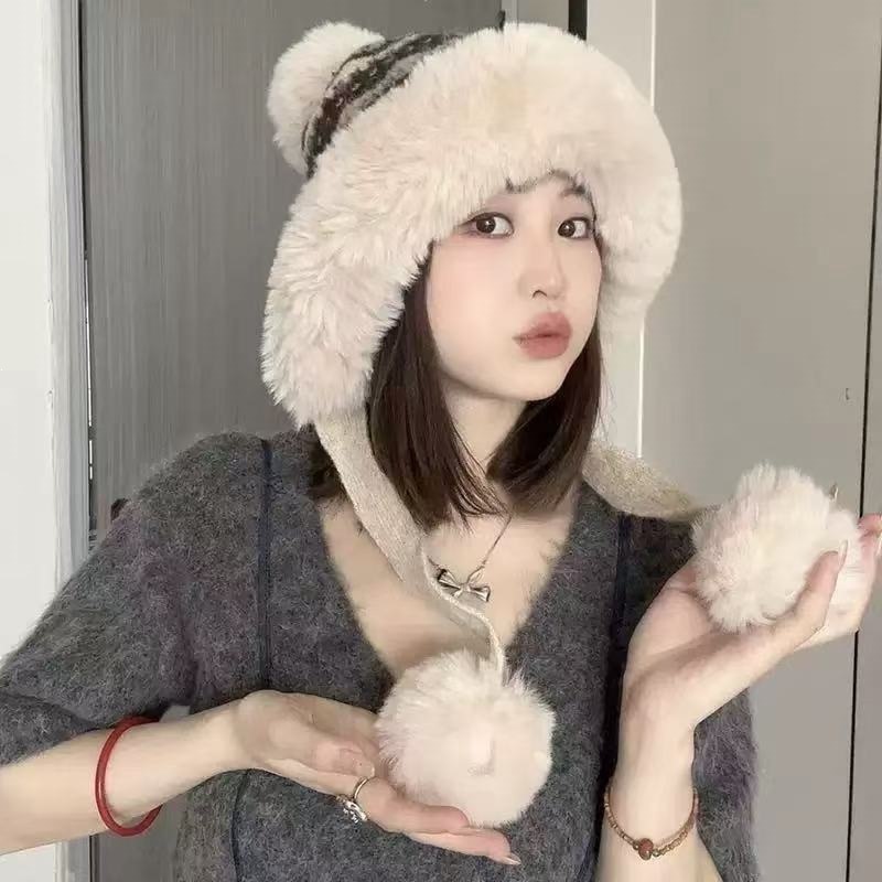 Women Fair Isle Trapper Bomber - Winter Trapper Hat 评论和价格