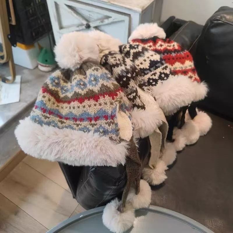 Women Fair Isle Trapper Bomber - Winter Trapper Hat 评论和价格