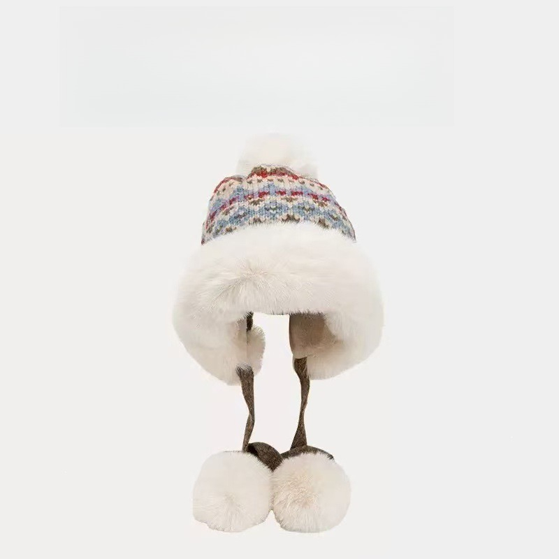 Women Fair Isle Trapper Bomber - Winter Trapper Hat 评论和价格
