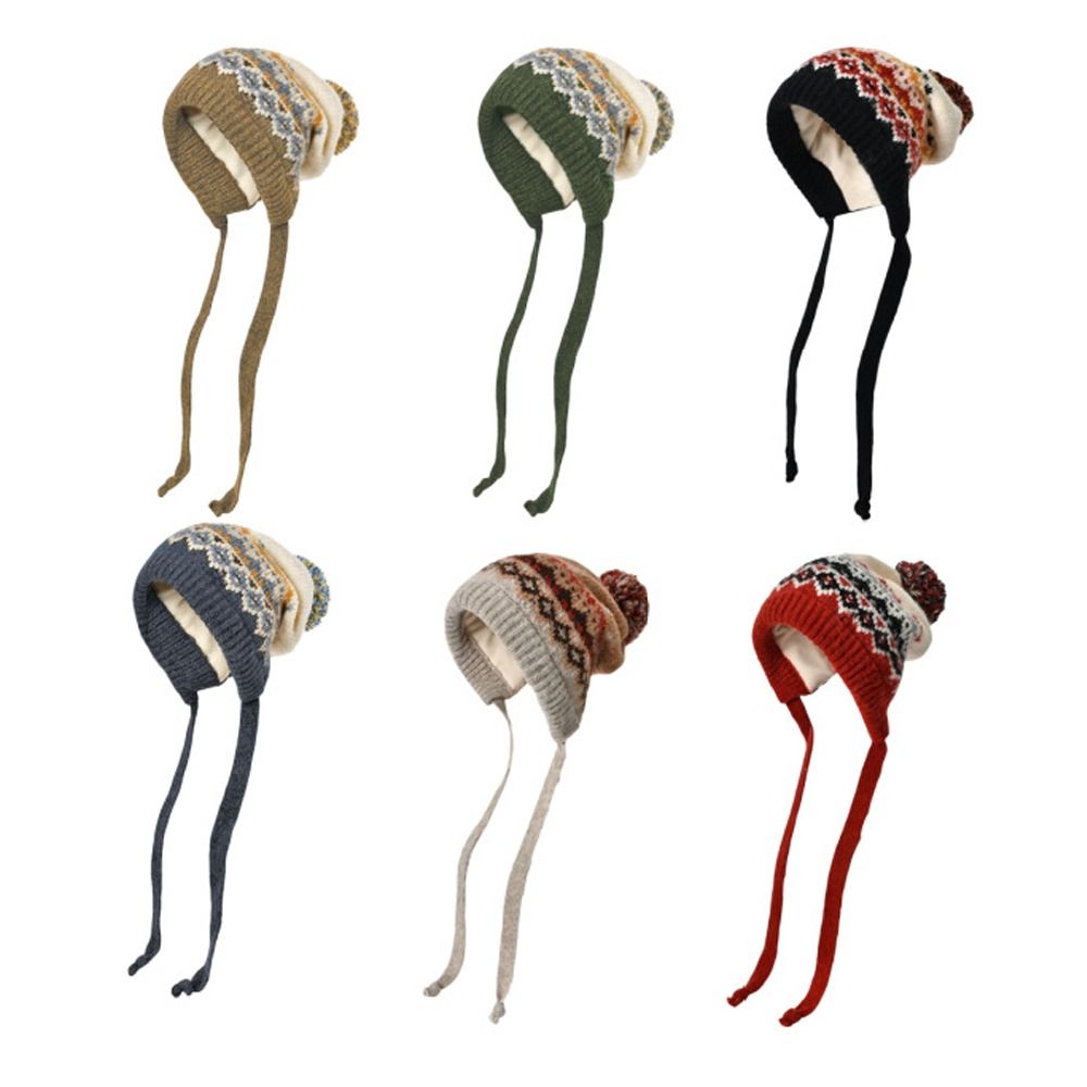Fashion Pompom Warm Hat Windpr - Winter Trapper Hat 评论和价格