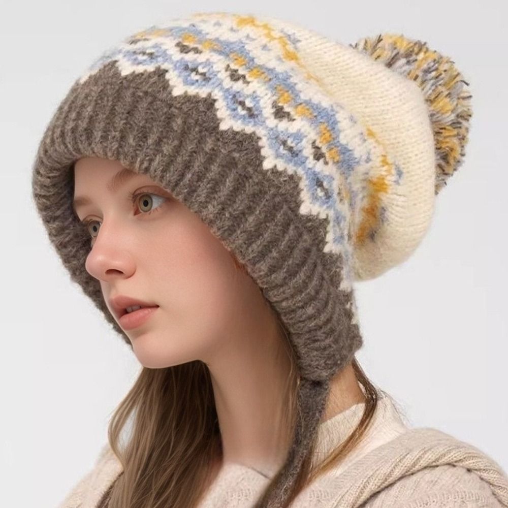 Fashion Pompom Warm Hat Windpr - Winter Trapper Hat 评论和价格
