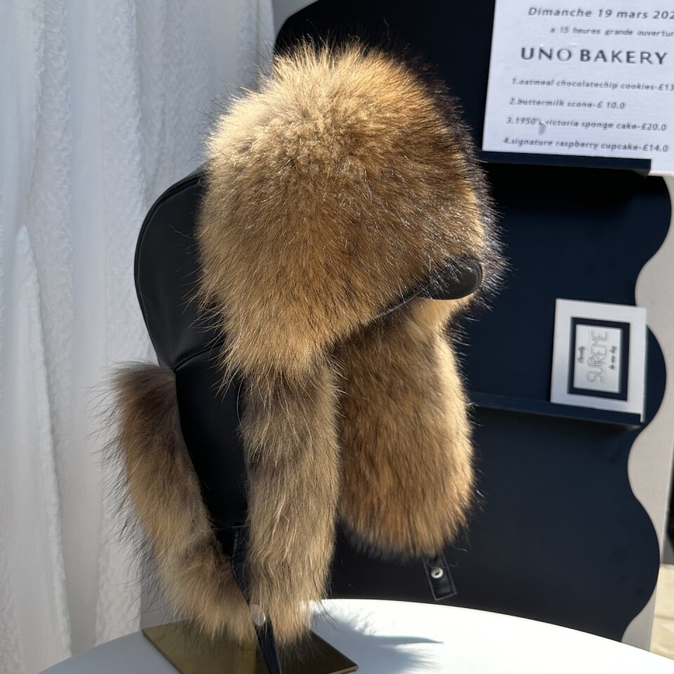 Real Fox Fur Trapper Hat Men W - Trapper Hat Ear Flap 评论和价格